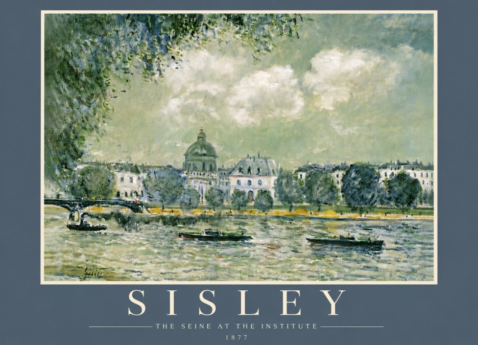Sisley The Seine at the Institute No5 - Poszter