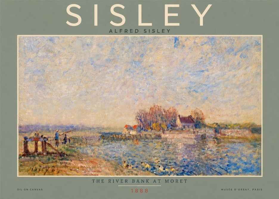 Sisley The River Bank at Moret No6 - Poszter