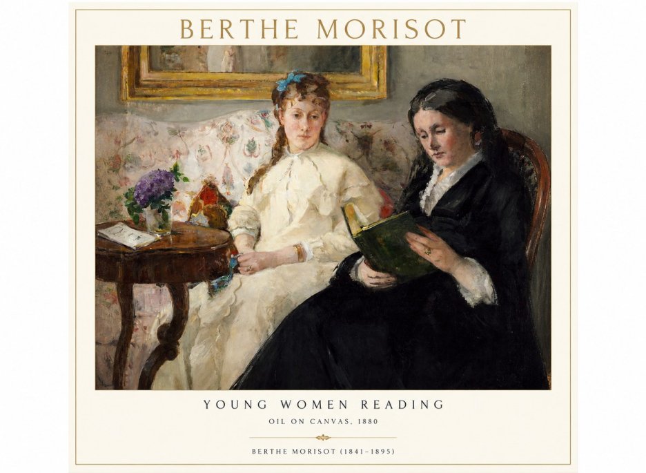 Berthe Morisot Young Women Reading No1 - Poszter