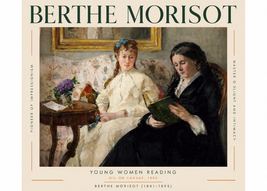 Berthe Morisot Young Women Reading No3 - Poszter