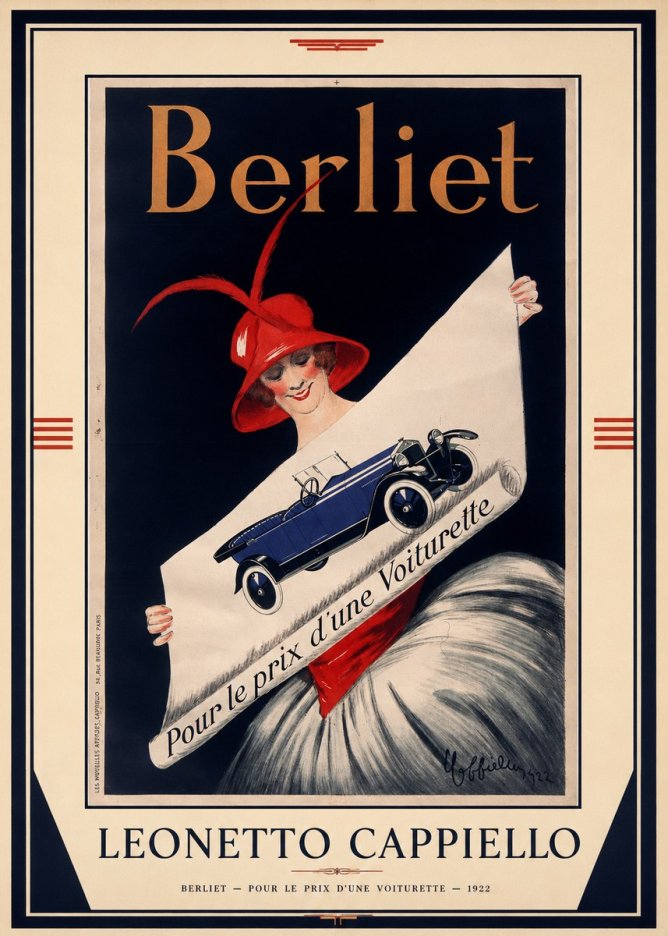 Leonetto Cappiello Berliet - Pour Le Prix D'une Voiturette No1 - Poszter