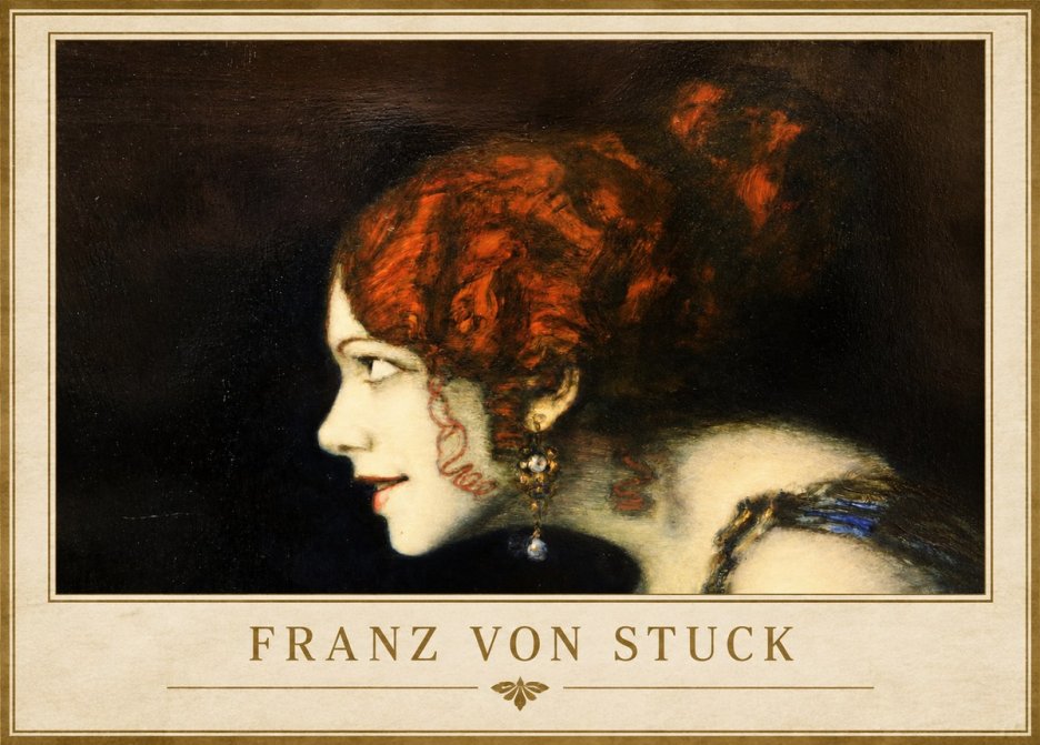 Franz von Stuck Head of a Woman No1 - Poszter