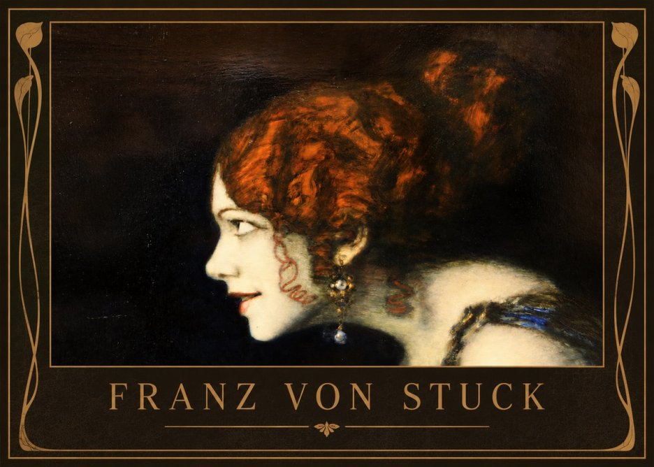Franz von Stuck Head of a Woman No2 - Poszter