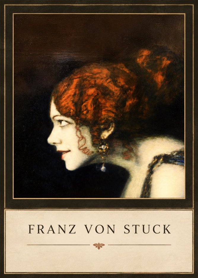 Franz von Stuck Head of a Woman No3 - Poszter