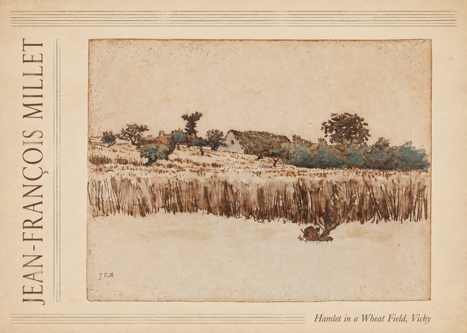 Jean-François Millet Hamlet in a Wheat Field, Vichy No4 - Poszter
