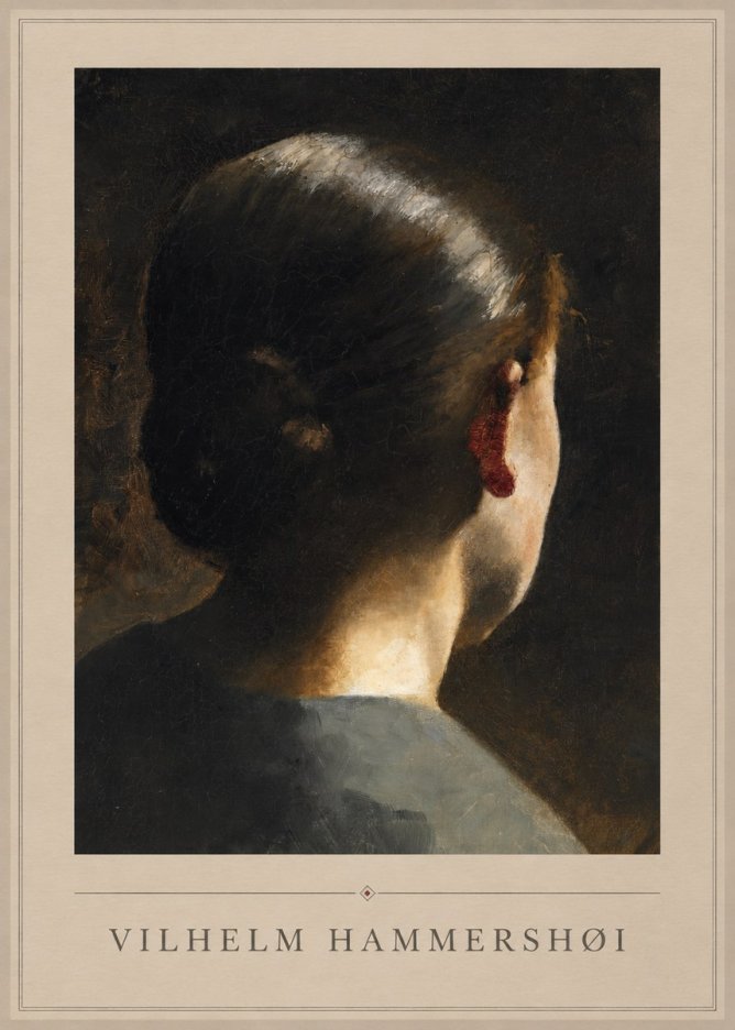 Vilhelm Hammershøi Woman from Behind No1 - Poszter
