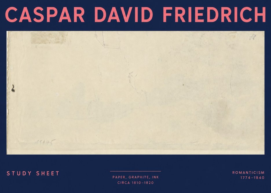 Caspar David Friedrich Study Sheet No3 - Poszter
