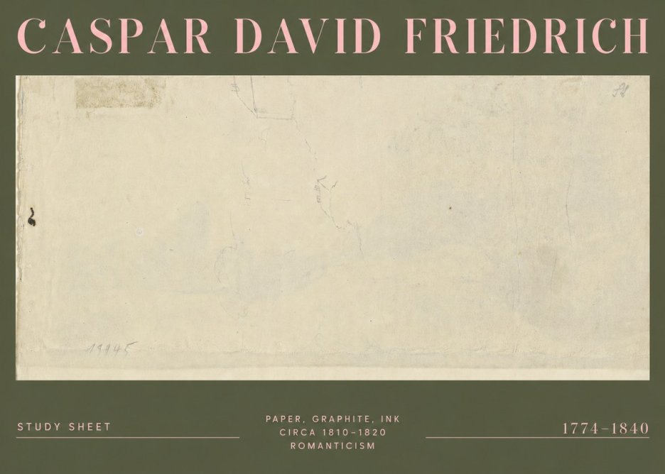 Caspar David Friedrich Study Sheet No4 - Poszter