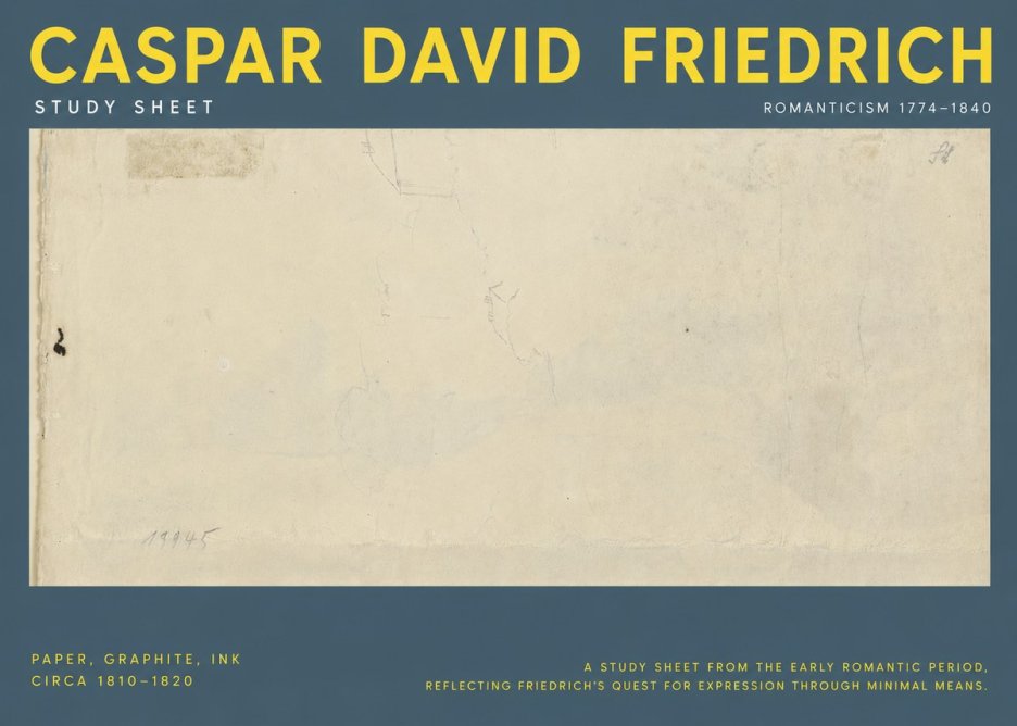Caspar David Friedrich Study Sheet No5 - Poszter