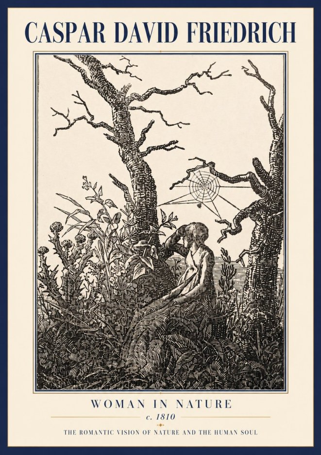 Caspar David Friedrich Woman in Nature No3 - Poszter