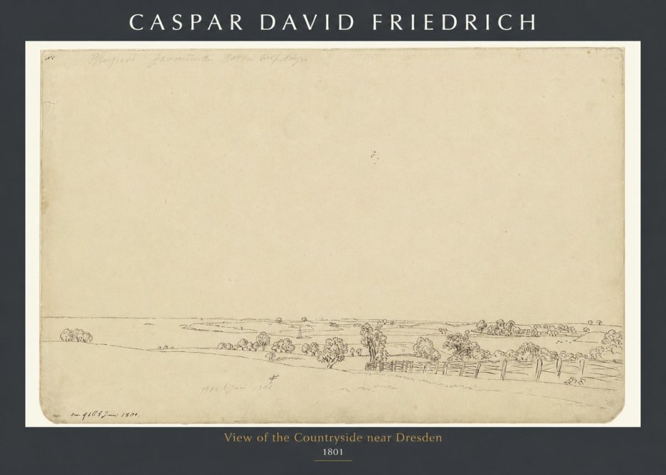 Caspar David Friedrich View of the Countryside Near Dresden No1 - Poszter