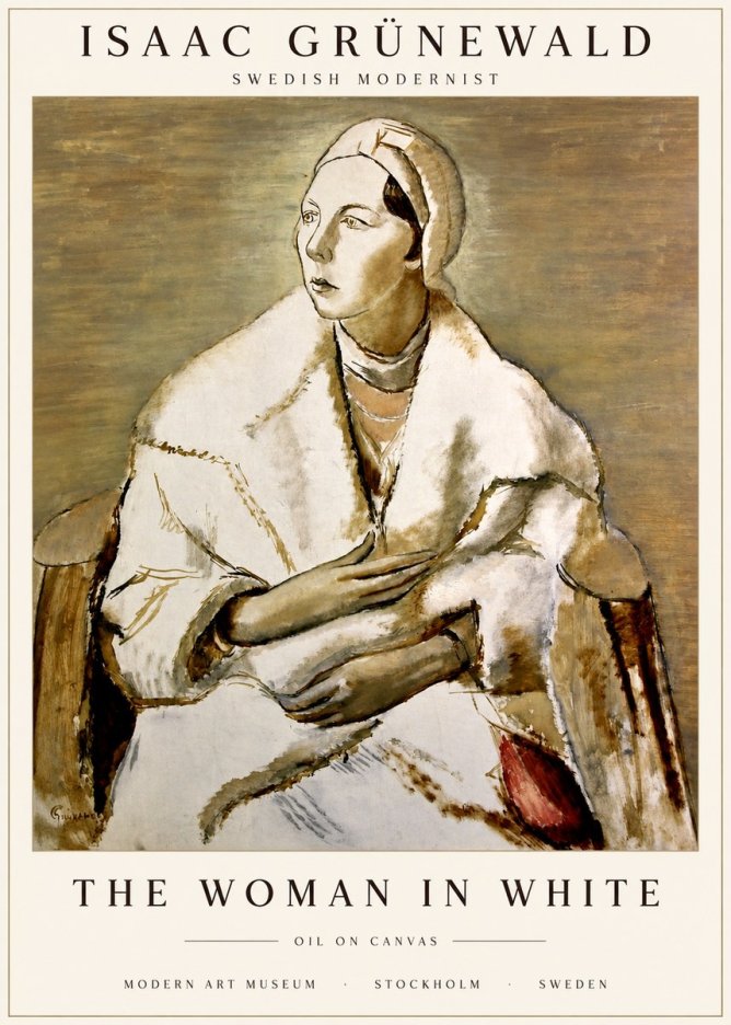 Isaac Grünewald The Woman in White No1 - Poszter