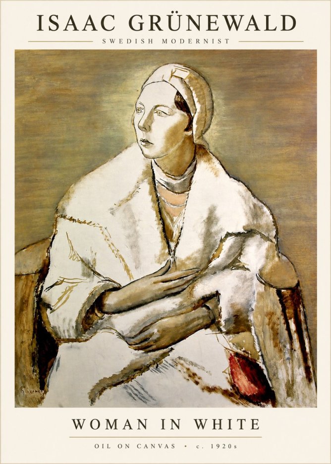 Isaac Grünewald The Woman in White No2 - Poszter