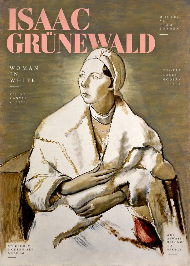 Isaac Grünewald The Woman in White No3 - Poszter