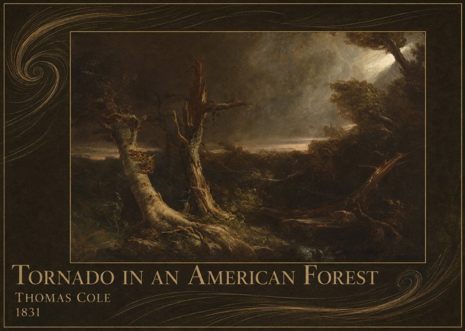 Thomas Cole Tornado in an American Forest No2 - Poszter