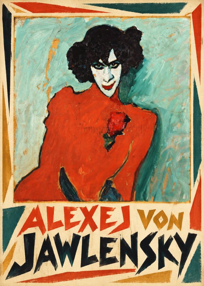 Alexej von Jawlensky Woman with Red Rose No1 - Poszter