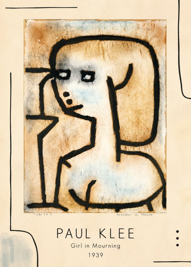 Paul Klee Girl in Mourning No1 - Poszter