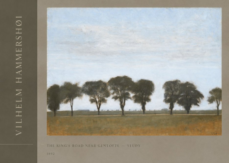 Vilhelm Hammershøi The King's Road Near Gentofte - Study No2 - Poszter
