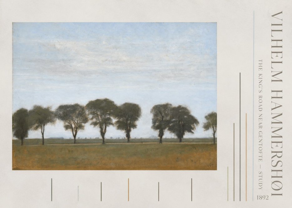 Vilhelm Hammershøi The King's Road Near Gentofte - Study No4 - Poszter