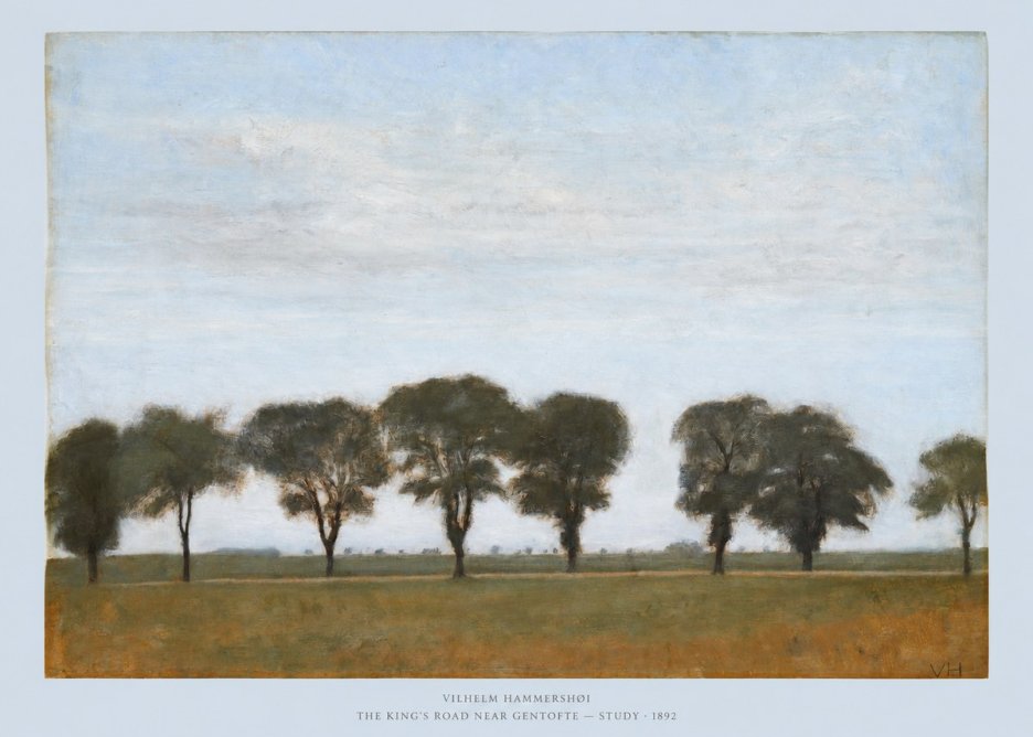 Vilhelm Hammershøi The King's Road Near Gentofte - Study No6 - Poszter