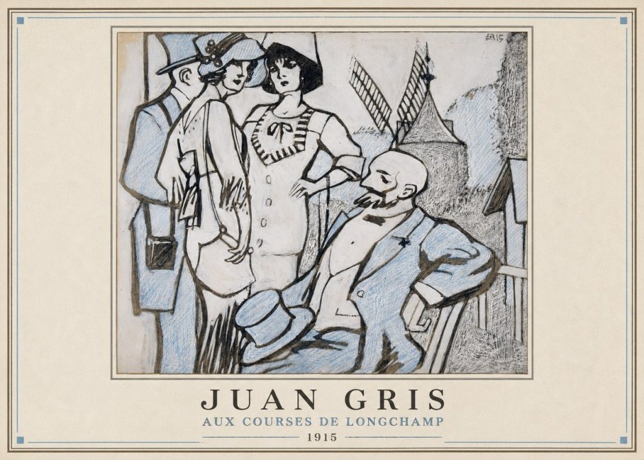 Juan Gris Aux Courses De Longchamp No1 - Poszter