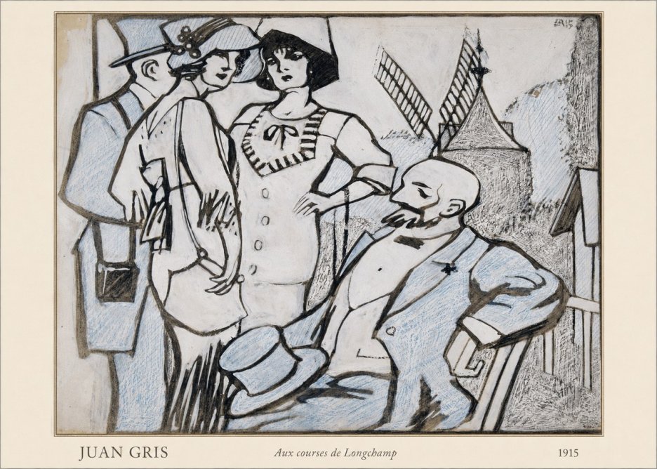 Juan Gris Aux Courses De Longchamp No4 - Poszter