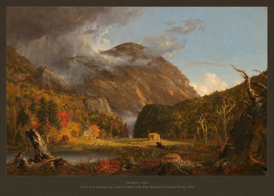 Thomas Cole A View of the Mountain Pass Called the Notch of the White Mountains (Crawford Notch) I No5 - Poszter