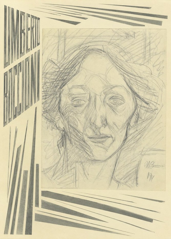 Umberto Boccioni Head of a Woman No4 - Poszter