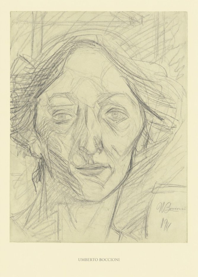 Umberto Boccioni Head of a Woman No5 - Poszter