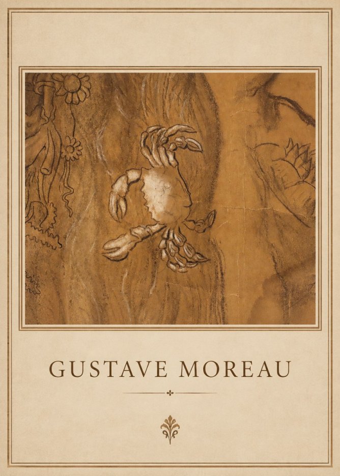 Gustave Moreau Crab Study No1 - Poszter