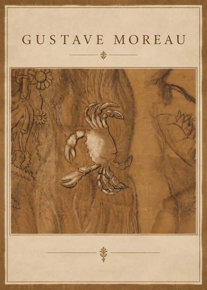 Gustave Moreau Crab Study No2 - Poszter