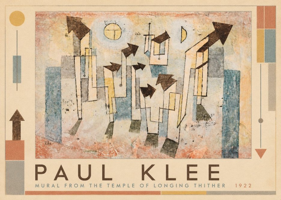 Paul Klee Mural from the Temple of Longing Thither No1 - Poszter