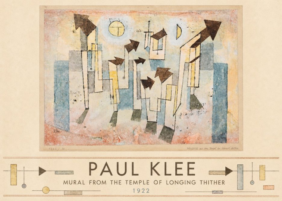 Paul Klee Mural from the Temple of Longing Thither No3 - Poszter