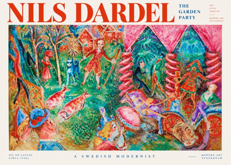 Nils Dardel The Garden Party No5 - Poszter