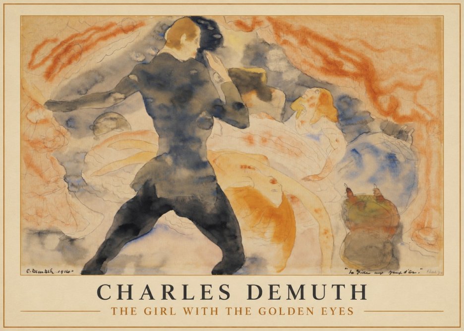 Charles Demuth The Girl with the Golden Eyes No1 - Poszter