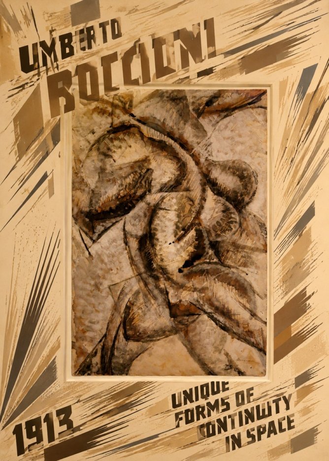 Umberto Boccioni Unique Forms of Continuity in Space No6 - Poszter