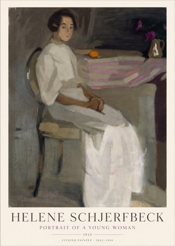 Helene Schjerfbeck Portrait of a Young Woman No1 - Poszter