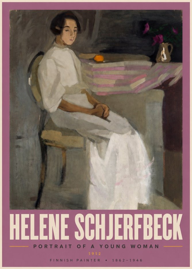 Helene Schjerfbeck Portrait of a Young Woman No2 - Poszter