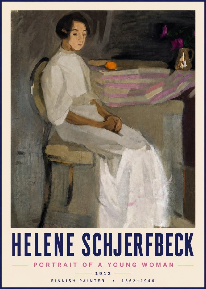 Helene Schjerfbeck Portrait of a Young Woman No4 - Poszter