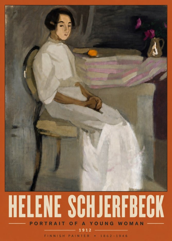 Helene Schjerfbeck Portrait of a Young Woman No6 - Poszter