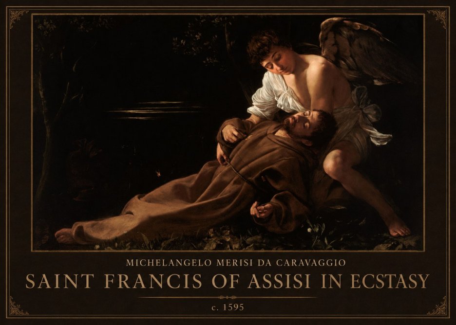 Michelangelo Merisi da Caravaggio Saint Francis of Assisi in Ecstasy No1 - Poszter