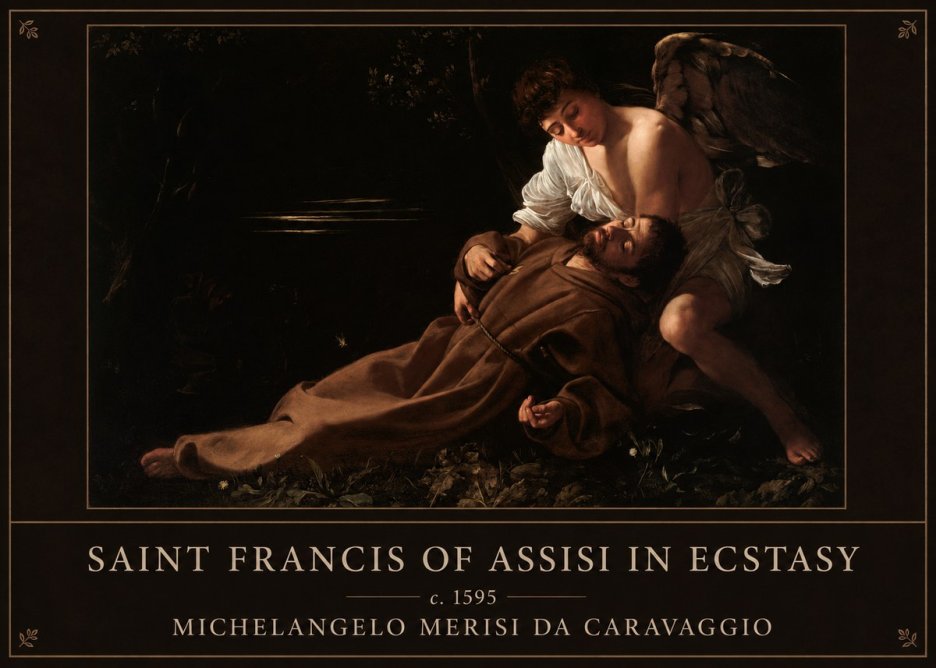 Michelangelo Merisi da Caravaggio Saint Francis of Assisi in Ecstasy No3 - Poszter