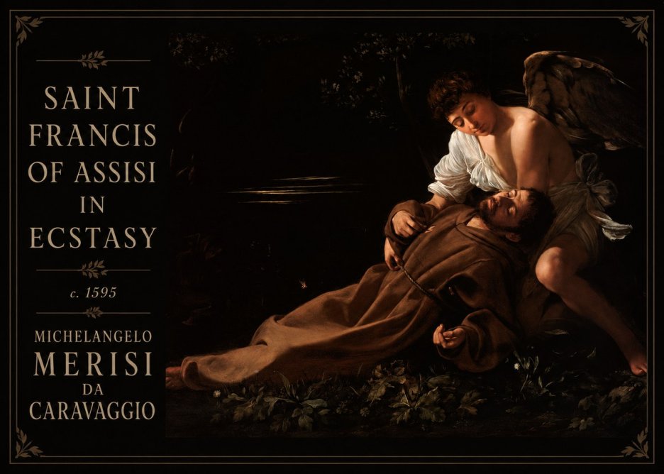 Michelangelo Merisi da Caravaggio Saint Francis of Assisi in Ecstasy No4 - Poszter