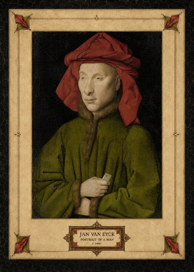 Jan van Eyck Portrait of a Man I No3 - Poszter