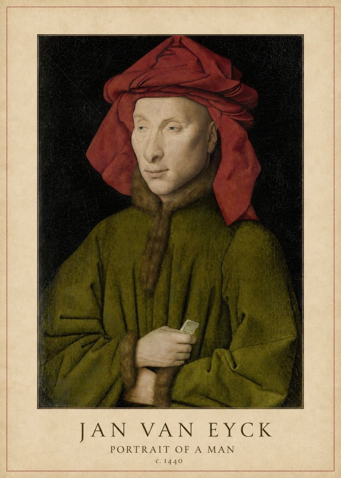 Jan van Eyck Portrait of a Man I No5 - Poszter