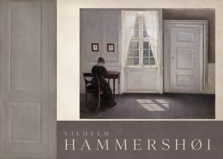 Vilhelm Hammershøi Interior with a Woman at a Table No6 - Poszter