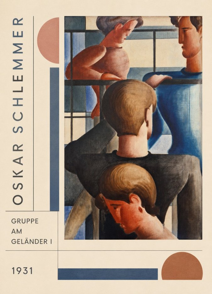Oskar Schlemmer Gruppe Am Geländer I No2 - Poszter