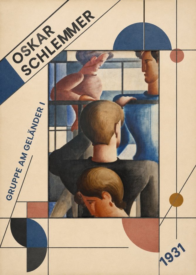 Oskar Schlemmer Gruppe Am Geländer I No3 - Poszter