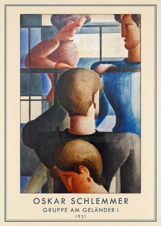 Oskar Schlemmer Gruppe Am Geländer I No4 - Poszter