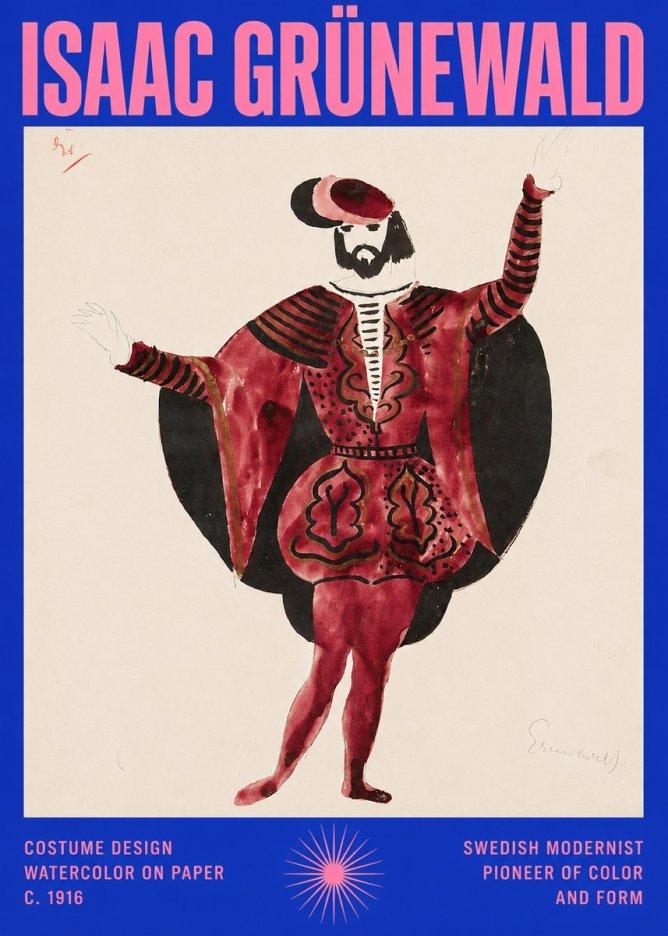 Isaac Grünewald Costume Design II No2 - Poszter